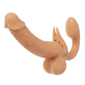 Jessell 9 Vibrating Telescopic Strapless Realistic Dildo Adjustable Double Ended Dildos for Couple Play