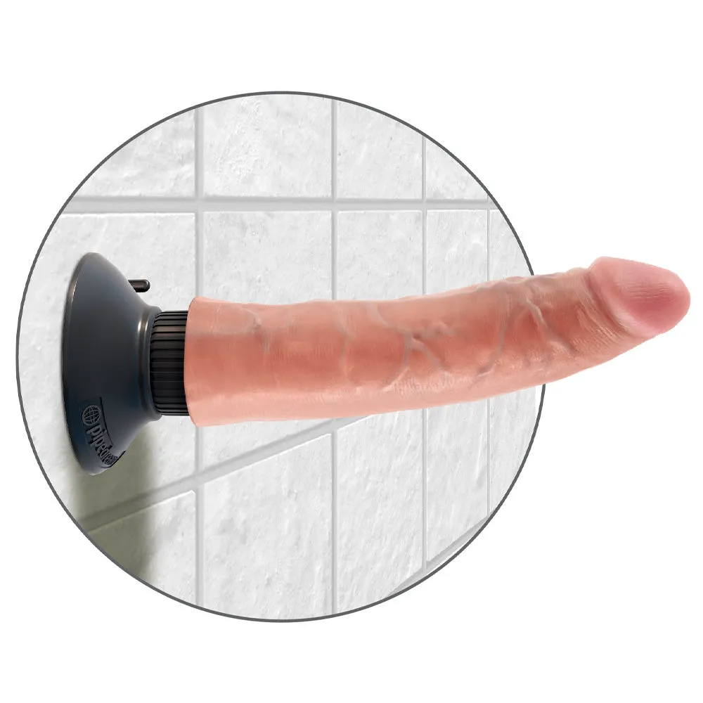 King Cock Poseable 7" Vibrating Cock With Suction Cup