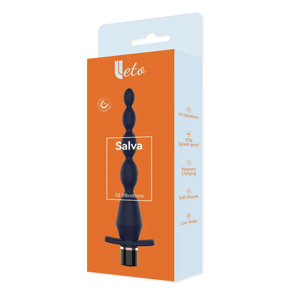 Leto Salva 10-Mode Vibrating Silicone Anal Beads Plug