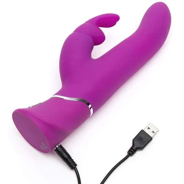 Love Honey - Happy Rabbit Curve Power Motion Thrusting Rabbit Vibrator (Purple)