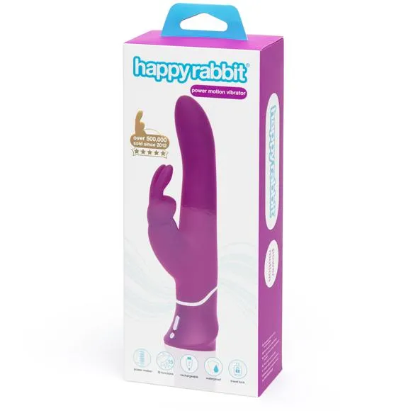 Love Honey - Happy Rabbit Curve Power Motion Thrusting Rabbit Vibrator (Purple)