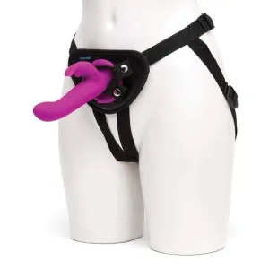 Love Honey - Happy Rabbit Vibrating Strap on Harness Set (Purple)