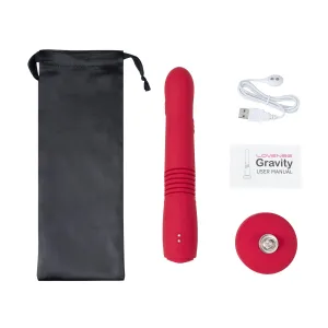 Lovense - Gravity App-Controlled Thrusting Dildo 10" (Red)