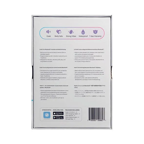 Lovense - Hush 2 App-Controlled Silicone Butt Plug