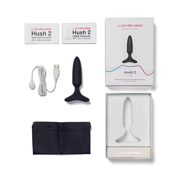 Lovense - Hush 2 App-Controlled Silicone Butt Plug
