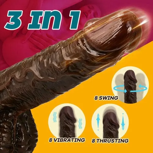 Lurevibe - 8 Thrusting Vibrating Simulation Penis Wireless Vibration Dildo