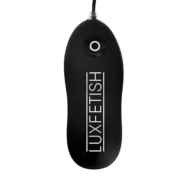 Lux Fetish - Inflatable Vibrating Butt Plug with Suction Base 4" (Black)