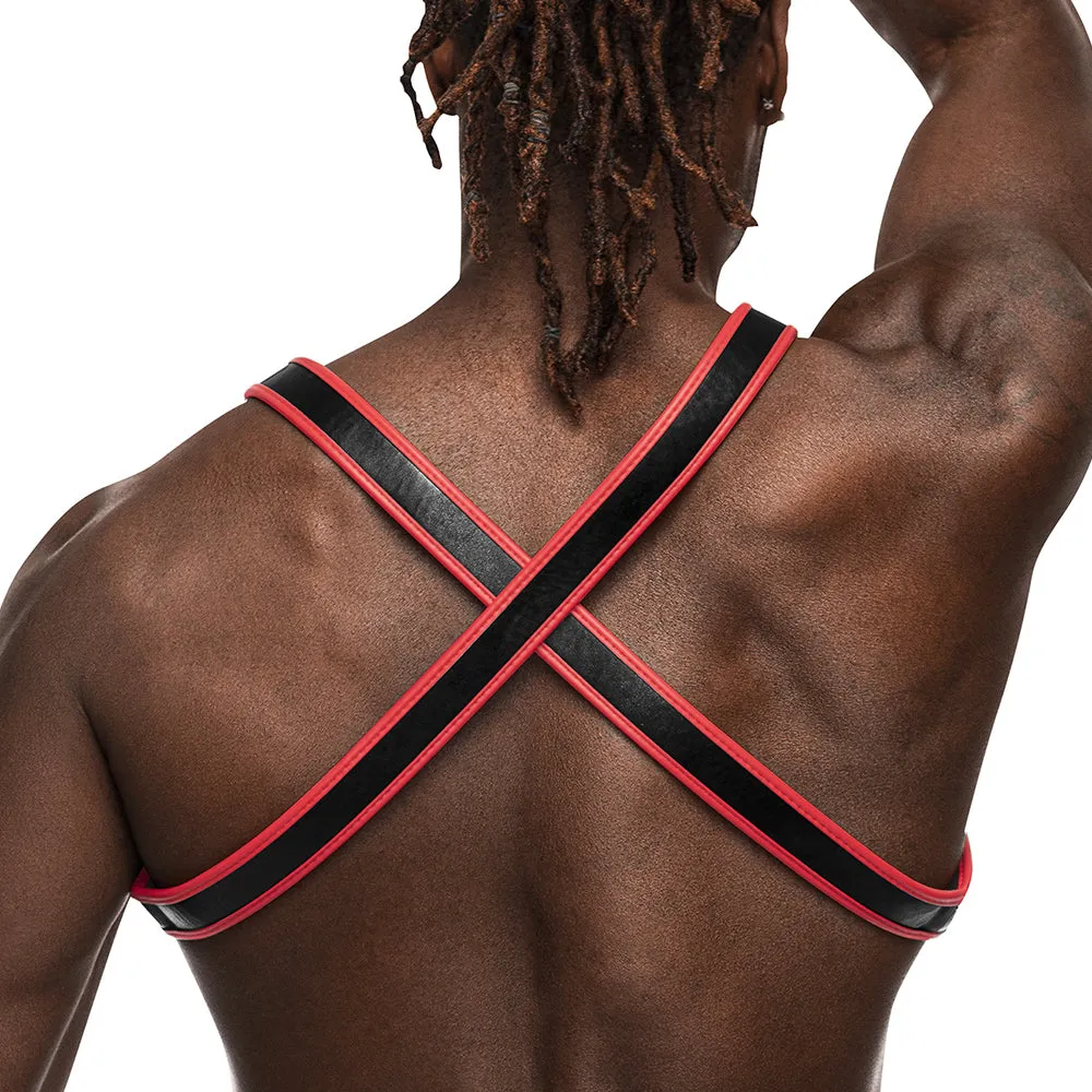 Male Power Leo Faux Leather Studded Chest Harness