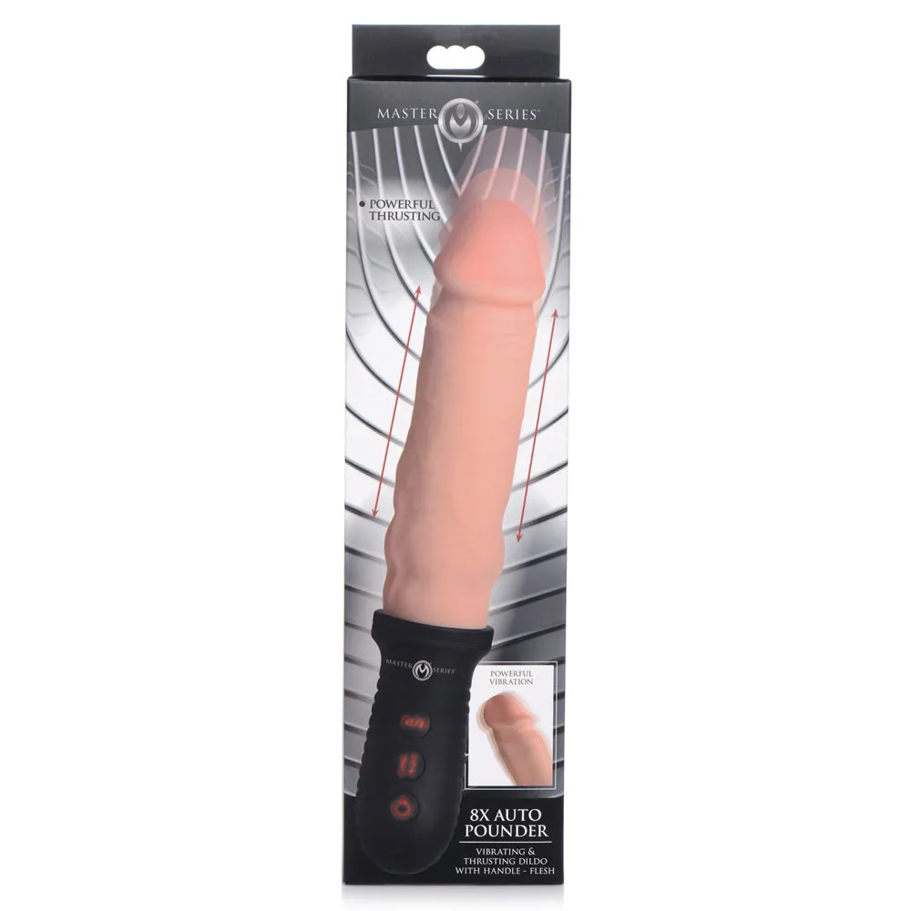 Master Series 8x Auto Pounder Vibrating Thrusting Realistic Dildo