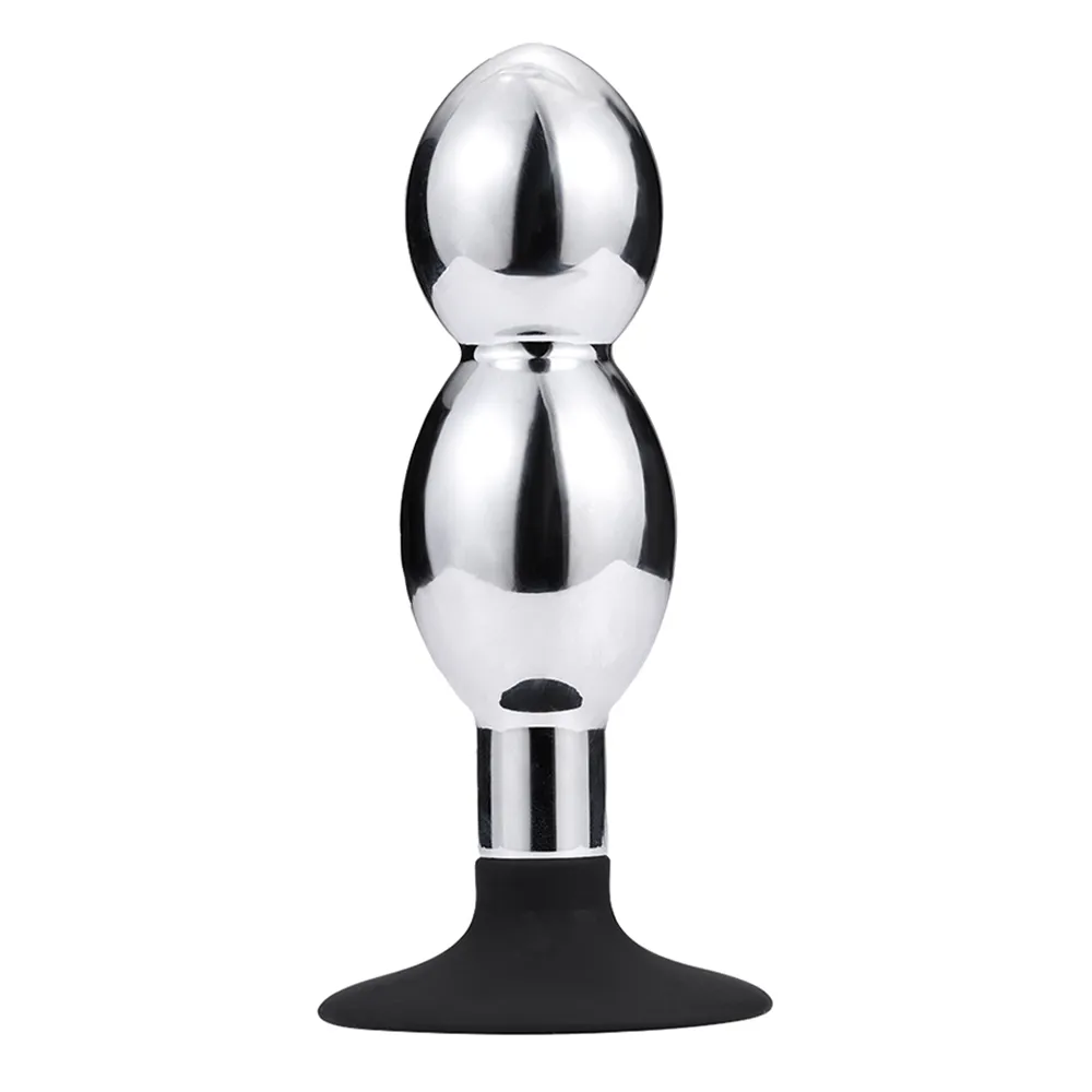 Metal Anal Plug With Silicone Suction Cup or Anchor