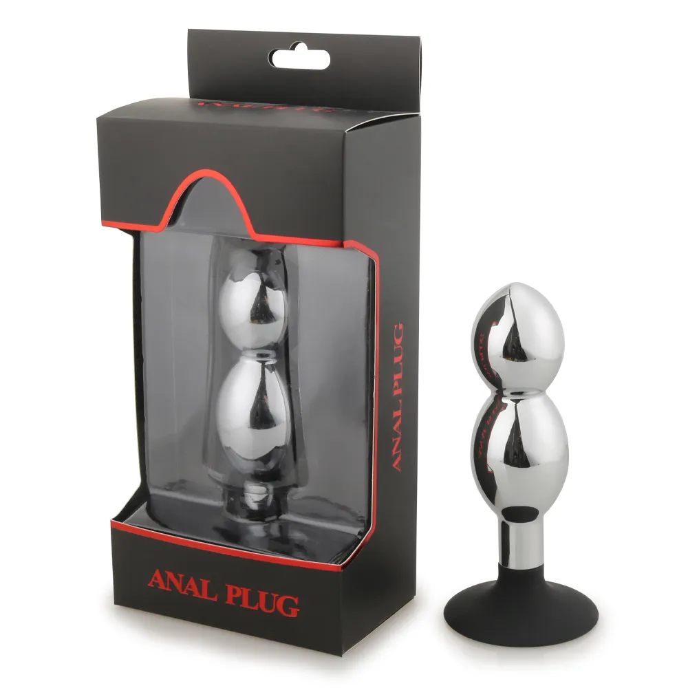Metal Anal Plug With Silicone Suction Cup or Anchor