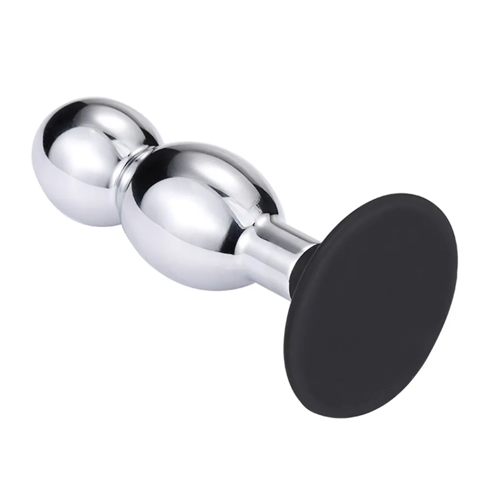 Metal Anal Plug With Silicone Suction Cup or Anchor