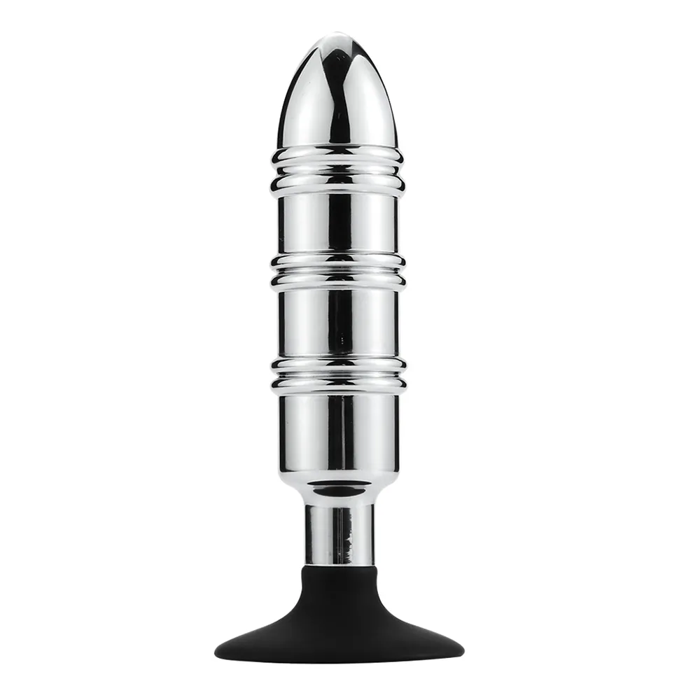 Metal Anal Plug With Silicone Suction Cup or Anchor