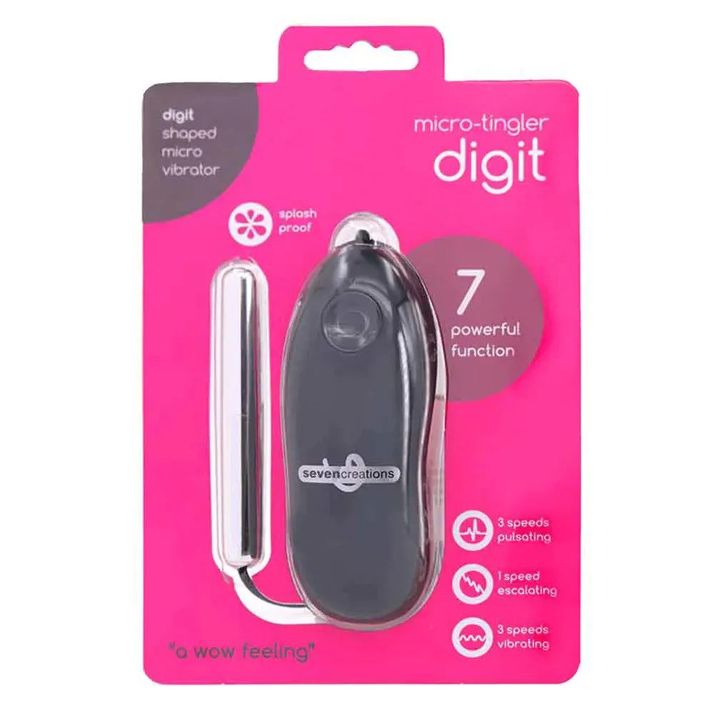 Micro-Tingler Digit Slim Vibrating Bullet With Wired Remote