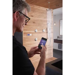 Moen U Shower Smart Home Connected Bathroom Controller, 4-Outlet Digital Wall Mounted, TS3304TB