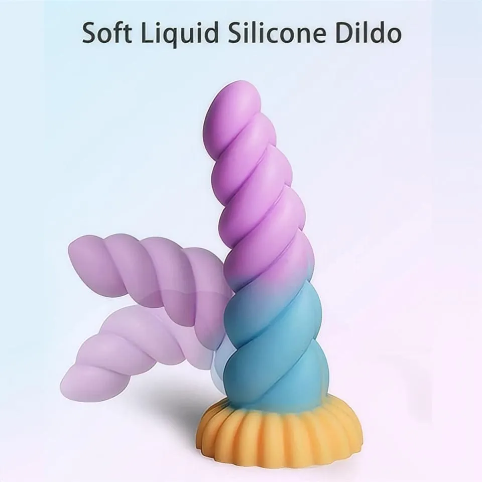 Monster Dildo 8.6" Fantasy Unicorn Dildos with Suction Cup Huge Thick Anal Plug Adult Sex Toy