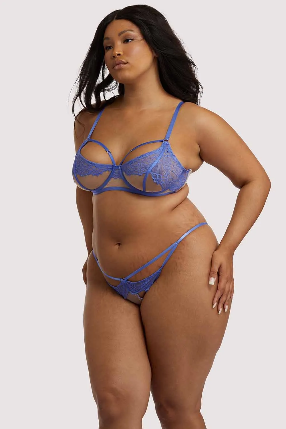 Mya Blue Lace Bra