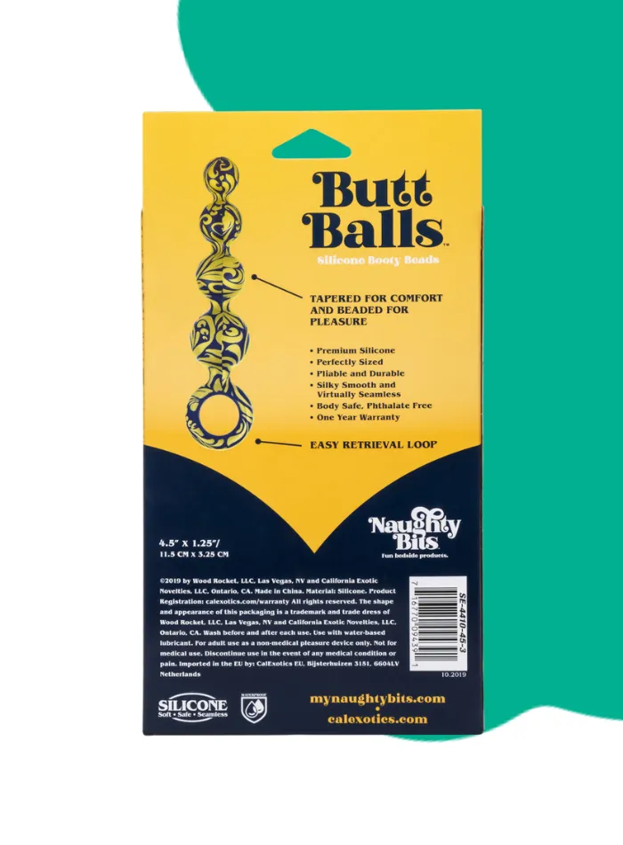 Naughty Bits BUTT BALLS Silicone Booty Beads