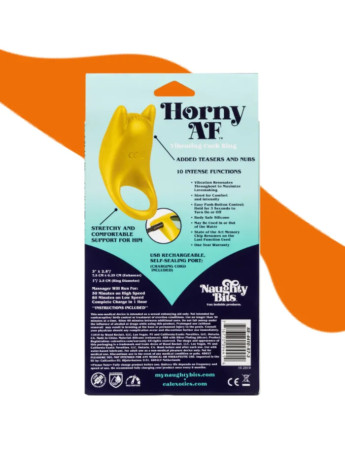 Naughty Bits HORNY AF Vibrating Cock Ring