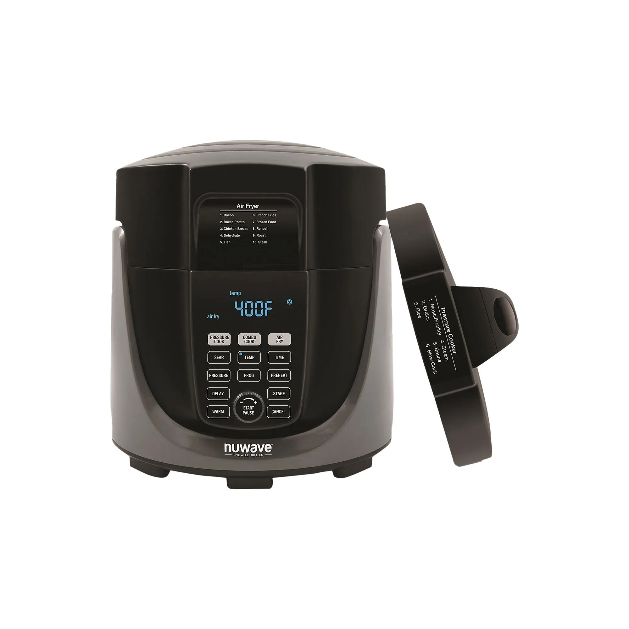 NuWave 33801 Black Duet Pressure Cooker Combo / Air Fryer Combo