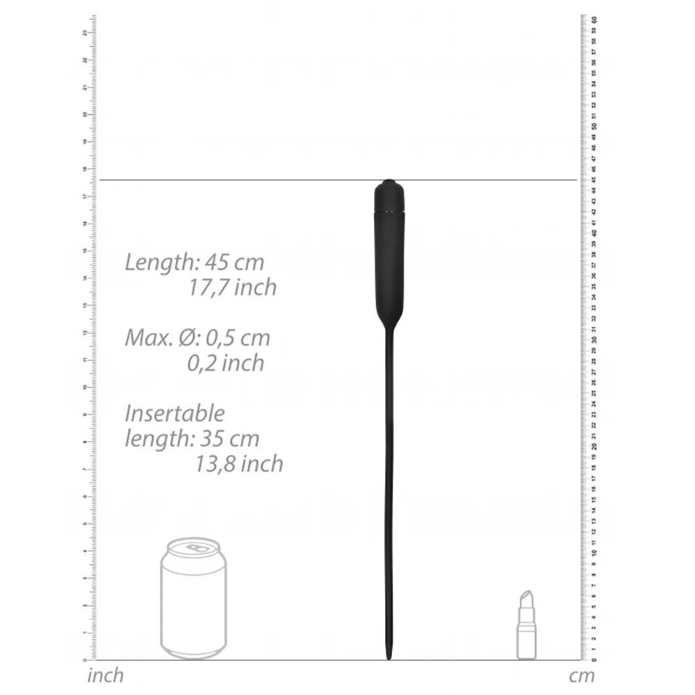 Ouch! Extra Long Urethral Sounding Vibrating Bullet Plug