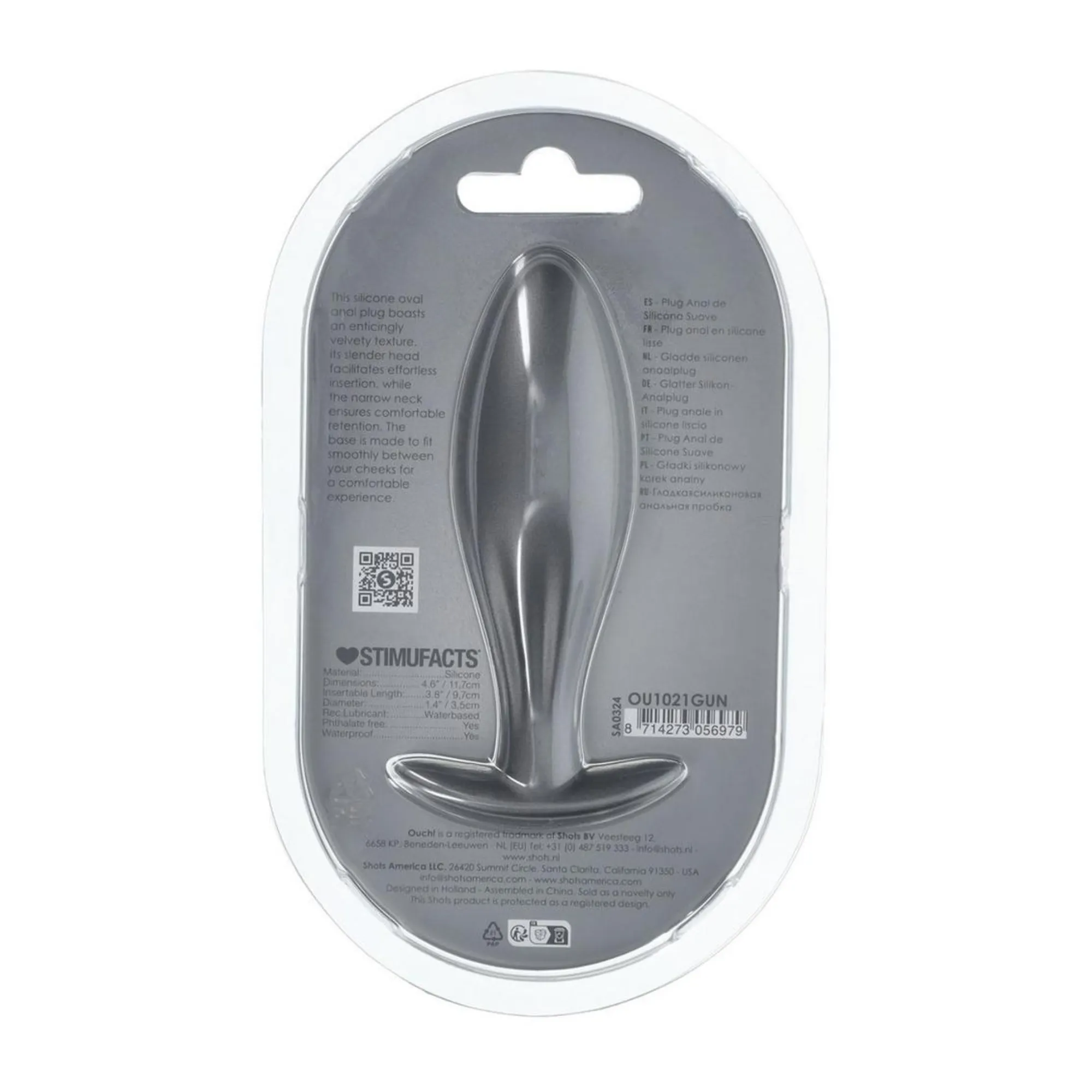 Ouch! Oval Anal Plug Silicone