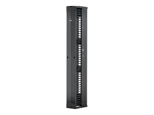Panduit PatchRunner 2 Enhanced - Rack cable management panel (vertical) - black - 52U - 19/23"" PE2VFD1096