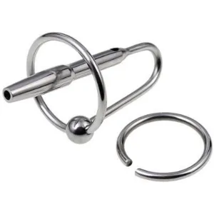 Penis Plug / Sound J shaped Plug with Glans Ring