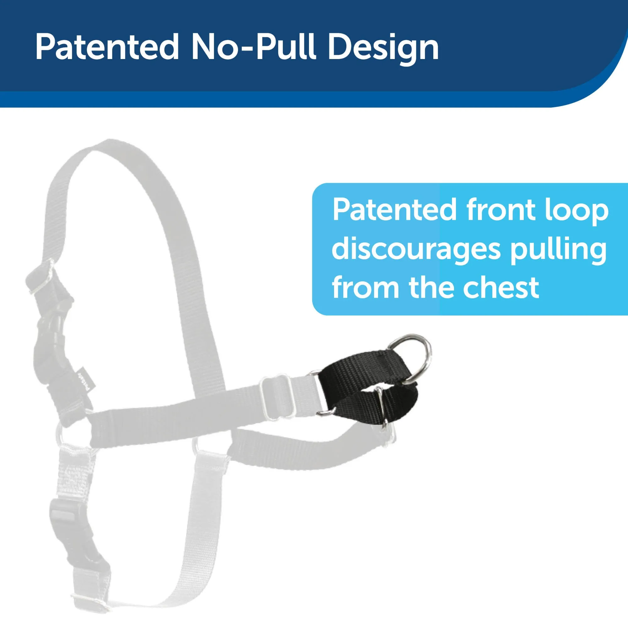 PetSafe Easy Walk Dog Harness - No Pull Dog Harness - Black