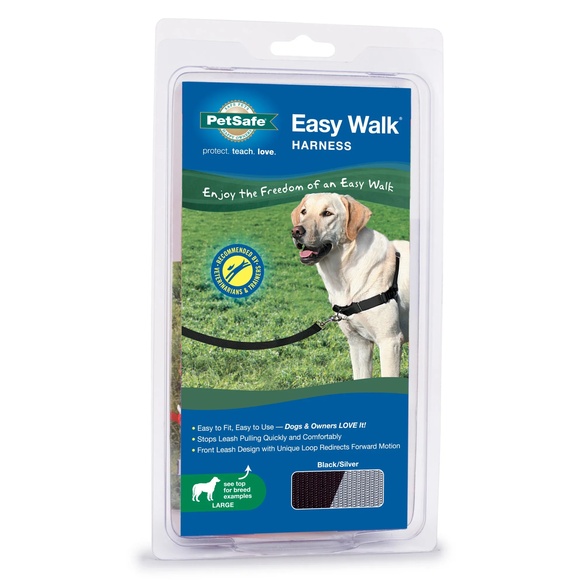PetSafe Easy Walk Dog Harness - No Pull Dog Harness - Black