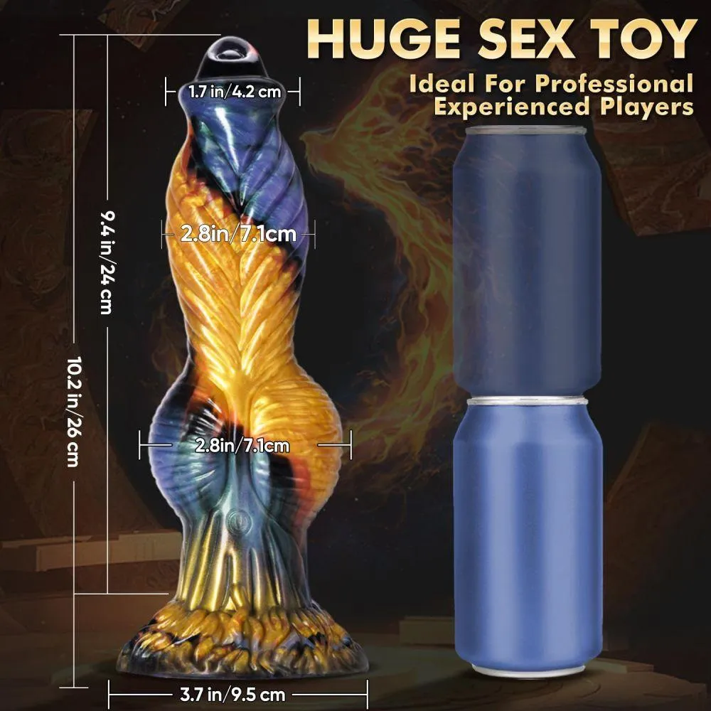 Phoenix Fantasy Animal Dildo Thrusting Thick Monster Dildos 10.2in Remote G-spot Anal Vibrator Adult Sex Toys