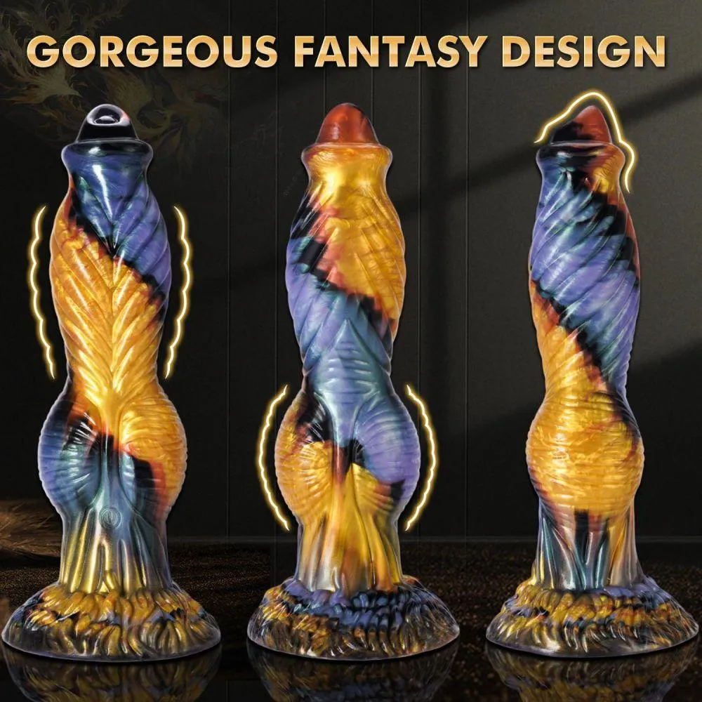 Phoenix Fantasy Animal Dildo Thrusting Thick Monster Dildos 10.2in Remote G-spot Anal Vibrator Adult Sex Toys