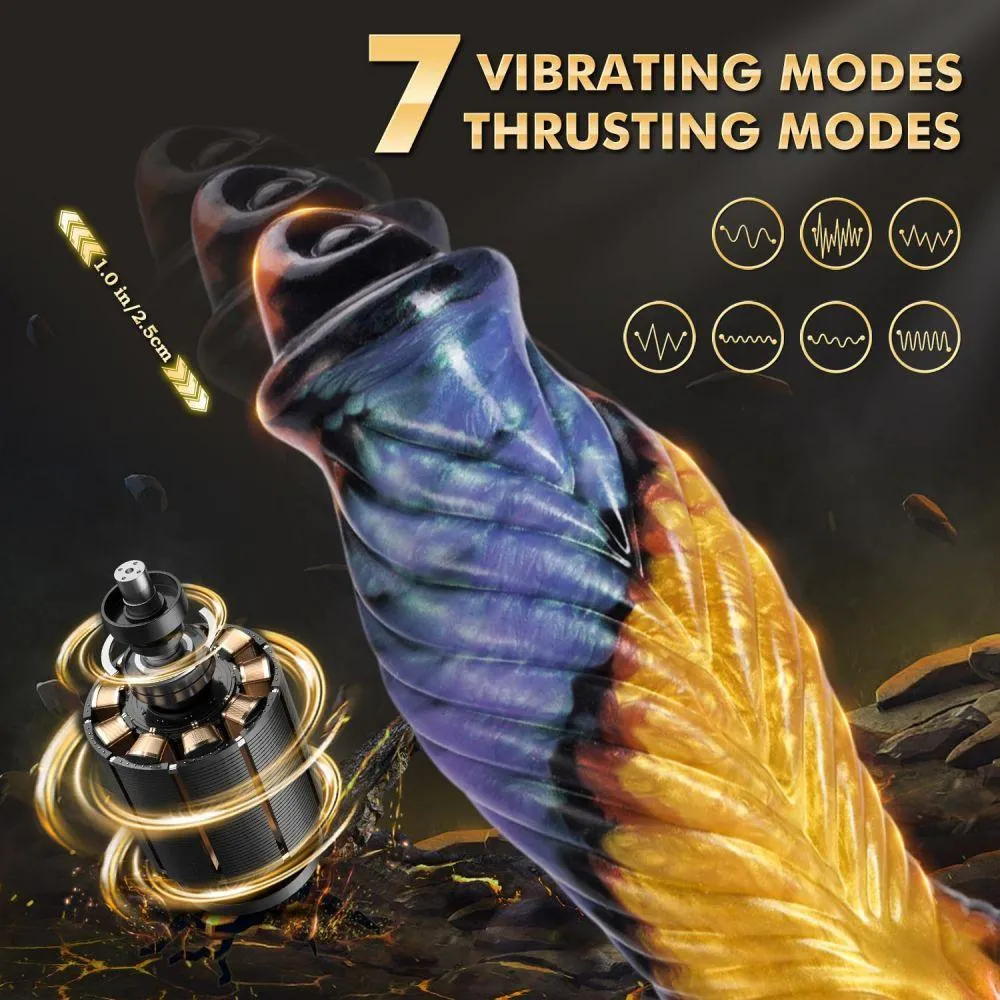 Phoenix Fantasy Animal Dildo Thrusting Thick Monster Dildos 10.2in Remote G-spot Anal Vibrator Adult Sex Toys