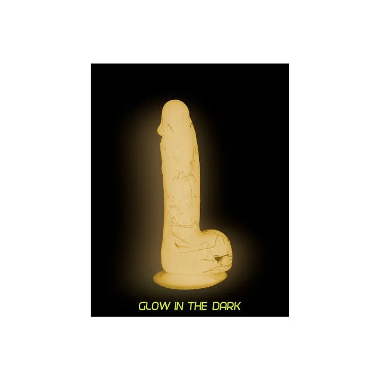 Pink Swirl Glow in the Dark 7.5" Dildo
