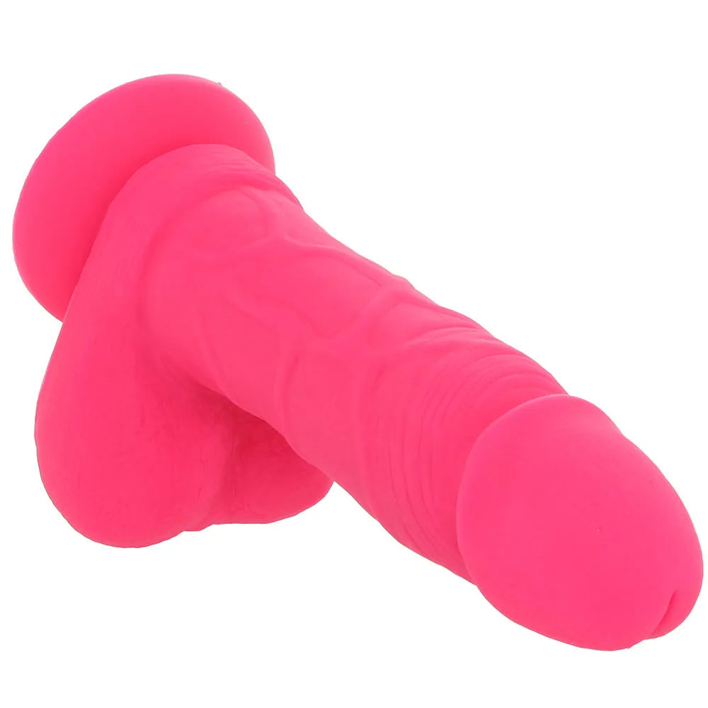 PinkCherry 7 Inch Pink Silicone Ballsy Dildo