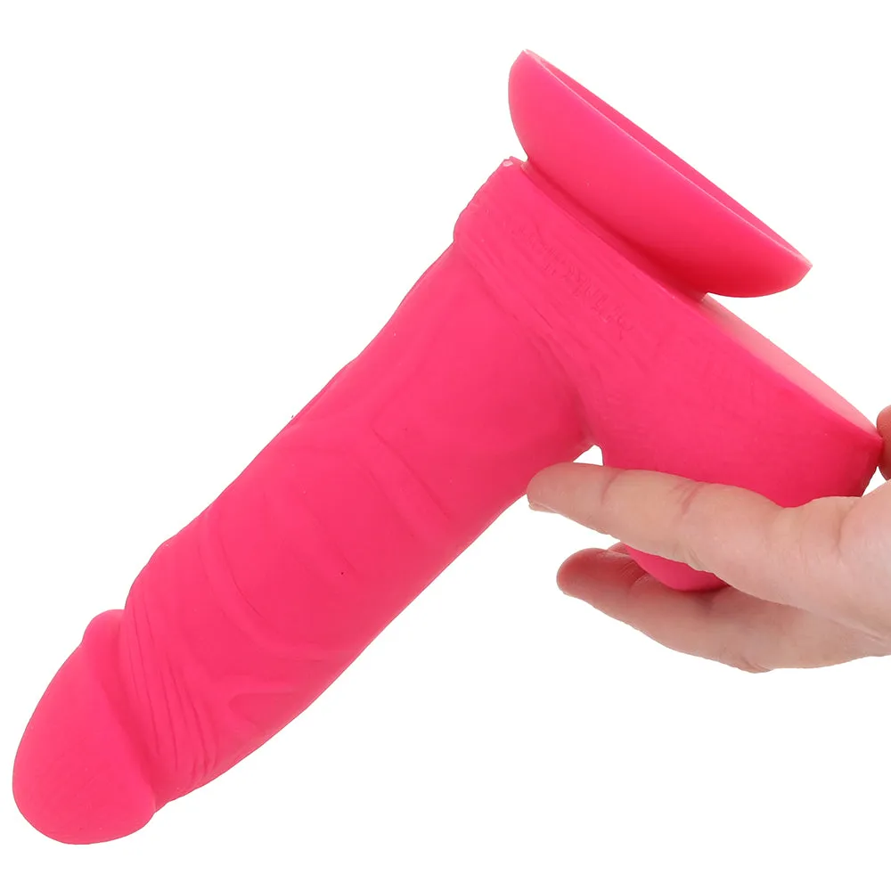 PinkCherry 7 Inch Pink Silicone Ballsy Dildo