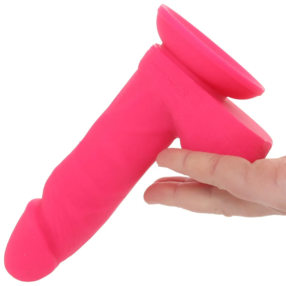 PinkCherry Premium 6 Inch Pink Silicone Ballsy Dildo