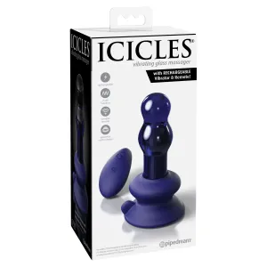 Pipedream - Icicles No. 83 Remote Control Vibrating Glass Massager (Blue)