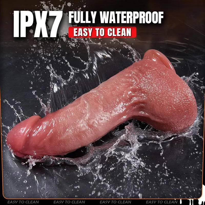 Plus Size Thick Dildo with 3 Thrusting & 9 Vibration Modes Realistic Dildos G-Spot Vibrator with Remote Control Sex Toys