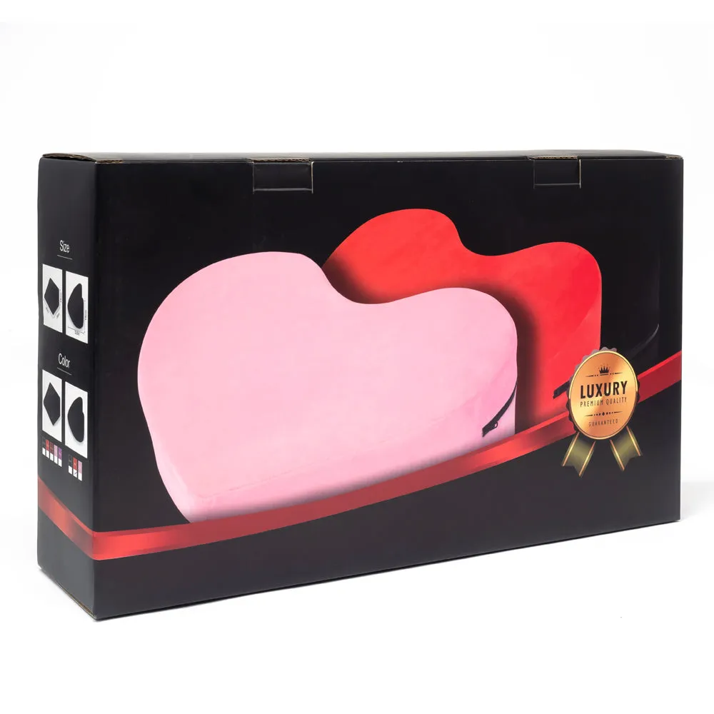 Plush Foam Sex Wedge Positioning Pillow - Heart