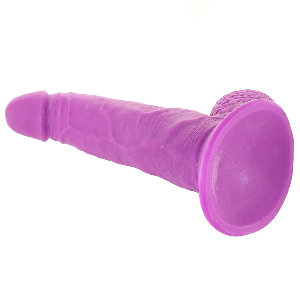 Pop Peckers 7.5 Inch  Ballsy Dildo in Purple