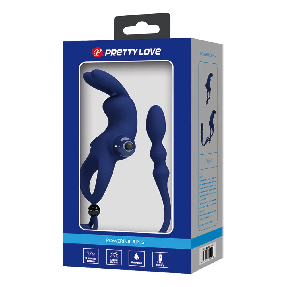 Pretty Love Ayad Vibrating Beaded Double Penetration Cock Ring