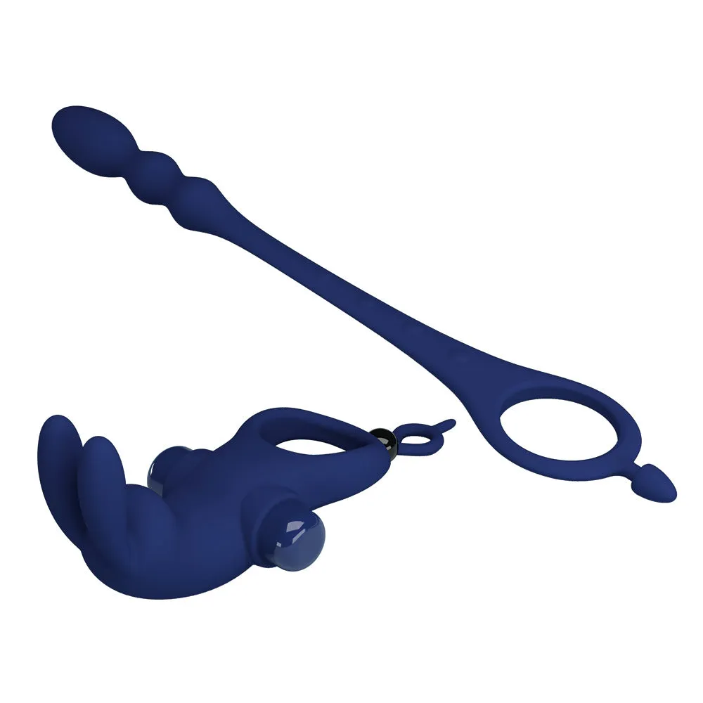 Pretty Love Ayad Vibrating Beaded Double Penetration Cock Ring