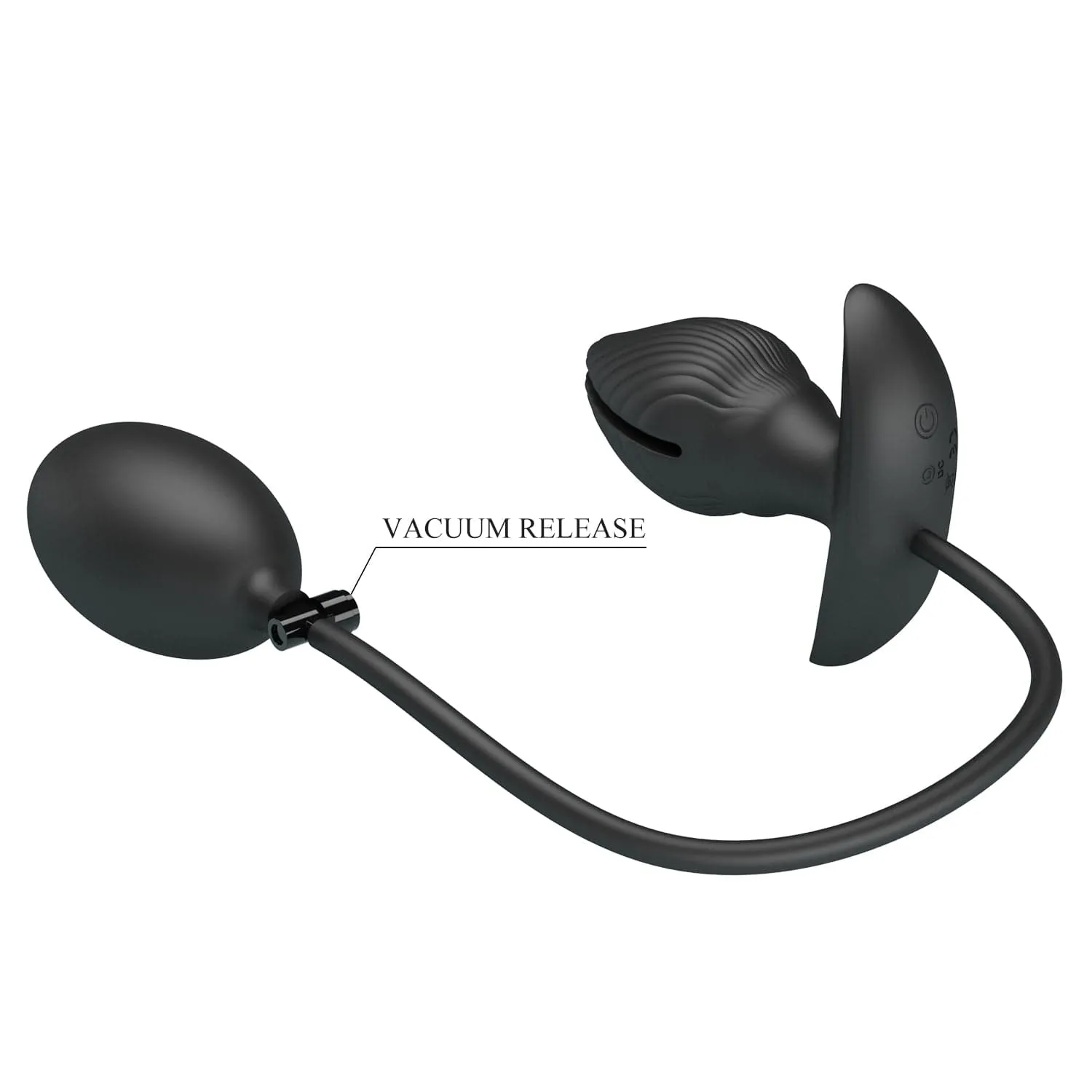 Pretty Love - Manson Vibrating Inflatable Anal Plug (Black)