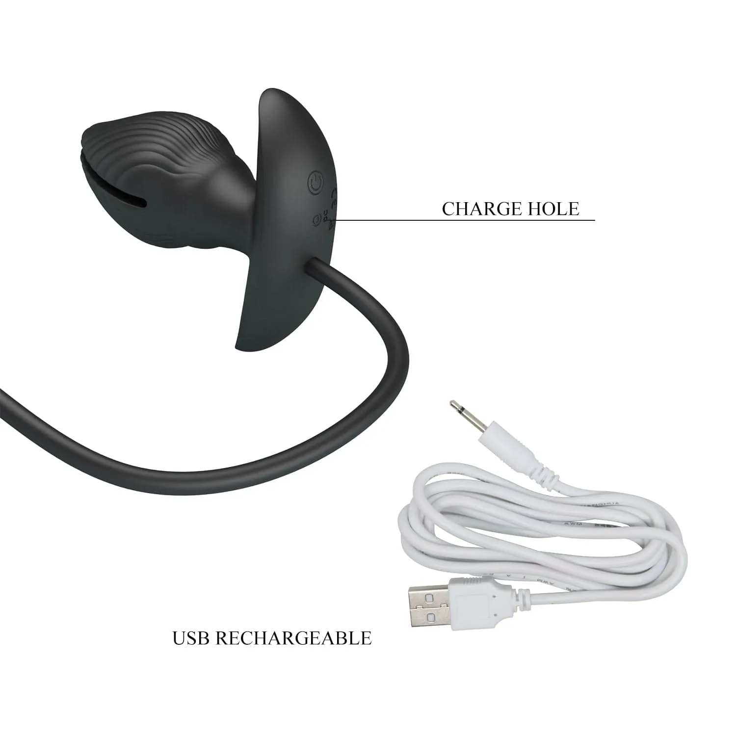 Pretty Love - Manson Vibrating Inflatable Anal Plug (Black)