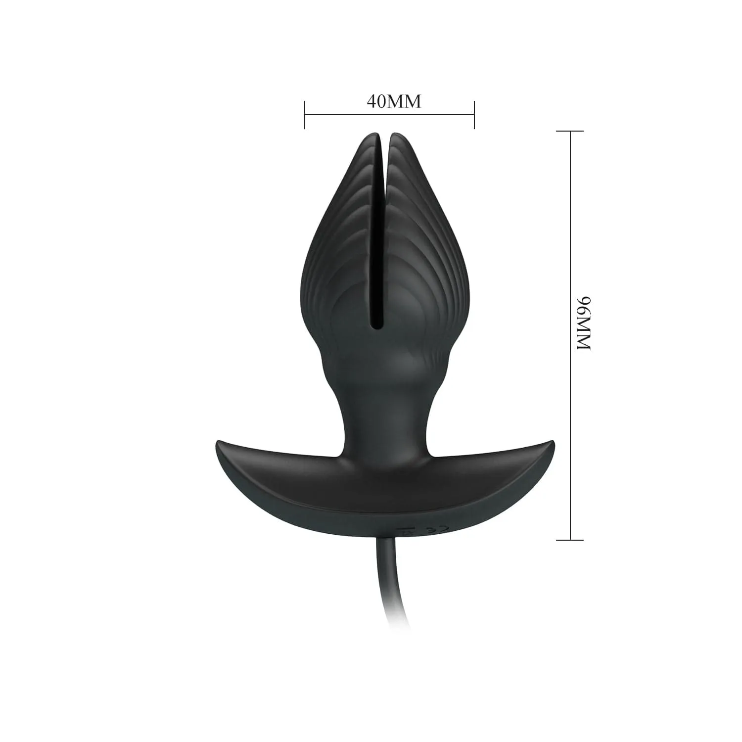 Pretty Love - Manson Vibrating Inflatable Anal Plug (Black)