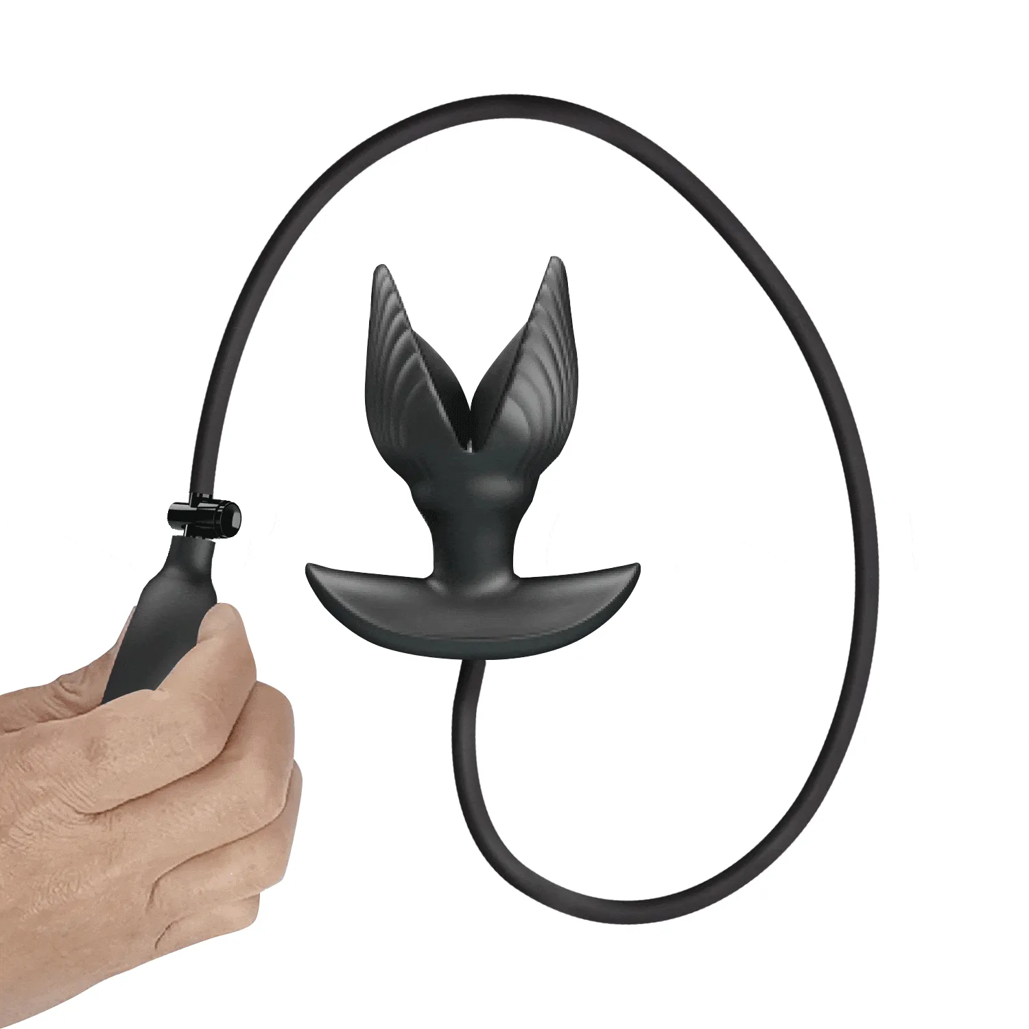 Pretty Love - Manson Vibrating Inflatable Anal Plug (Black)