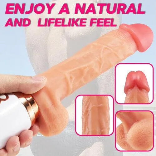 Propinkup Heating Realistic Dildo 10.62" G-Spot Vibrator with 10 Vibrating 3 Thrusting