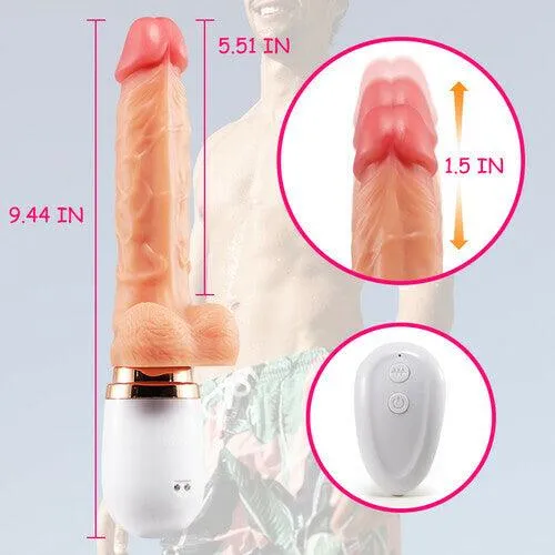 Propinkup Heating Realistic Dildo 10.62" G-Spot Vibrator with 10 Vibrating 3 Thrusting