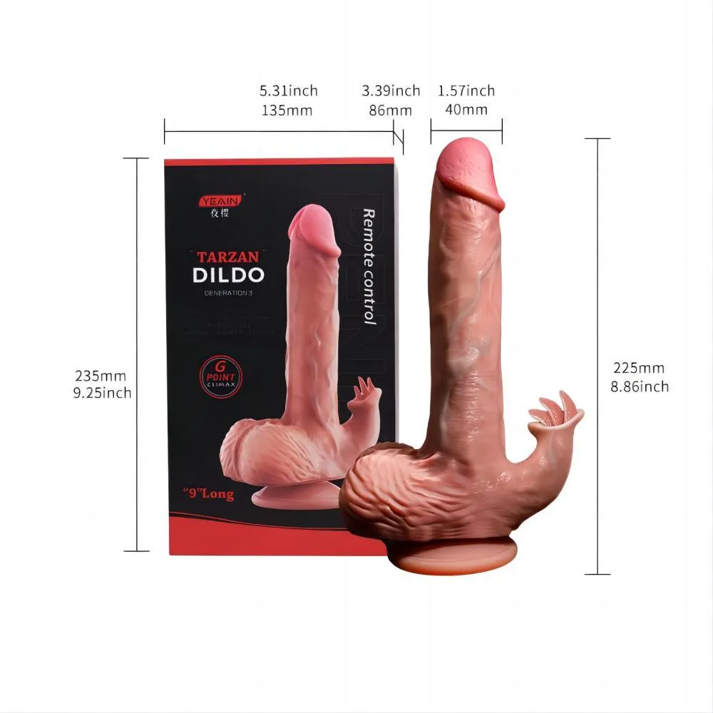 Propinkup Tarzan 4 in 1 Dildo Tongue Licking Heating Realistic Dildos